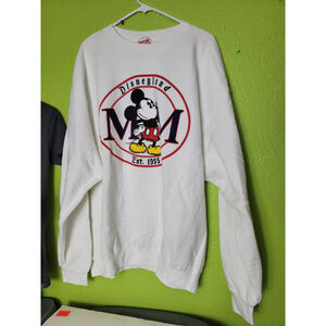 Vintage 80's 90's Disney Mickey Inc MM Mouse Crew Sweater Adult Made In USA XXL
